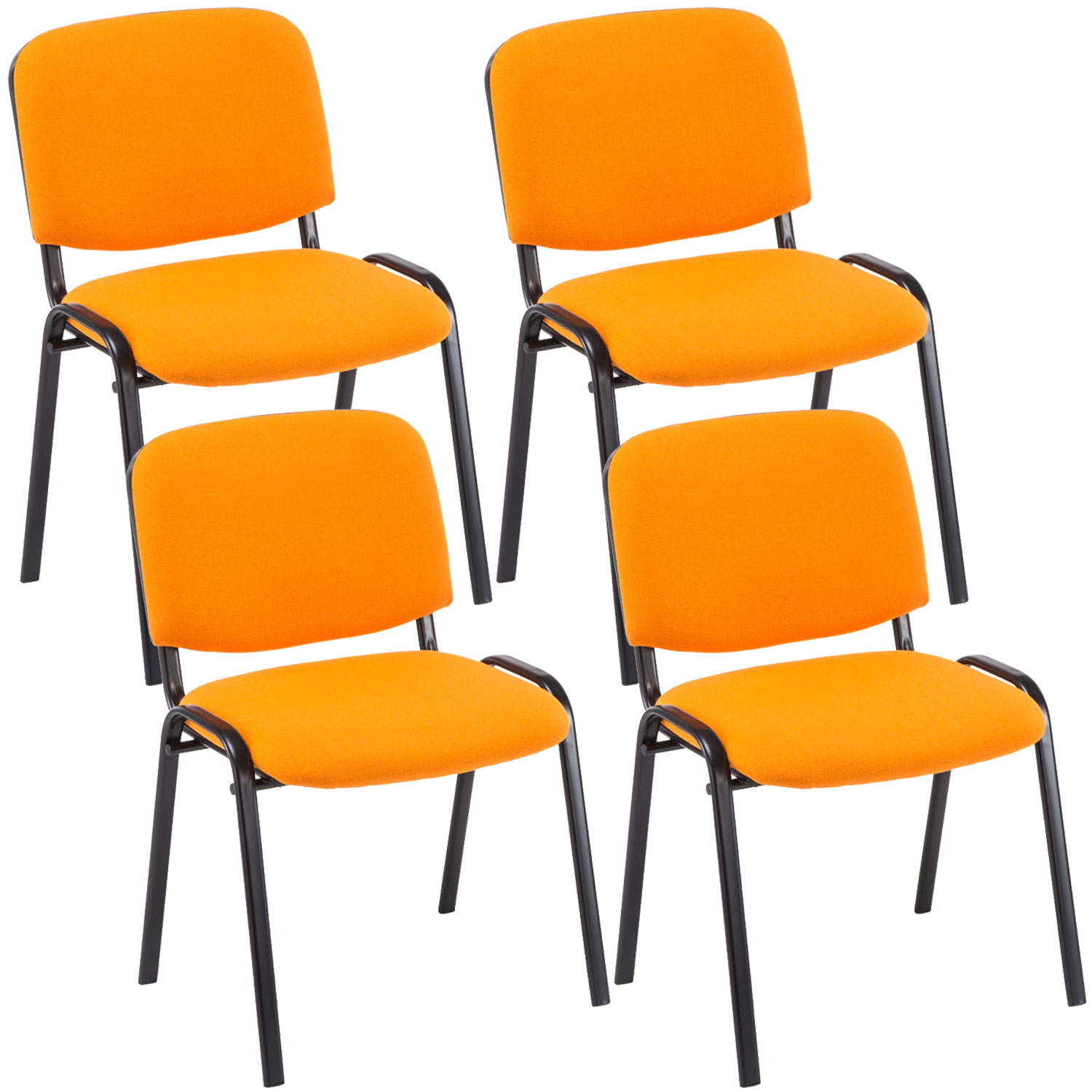 Set De 4 Sillas De Reuniones Ken En Tela