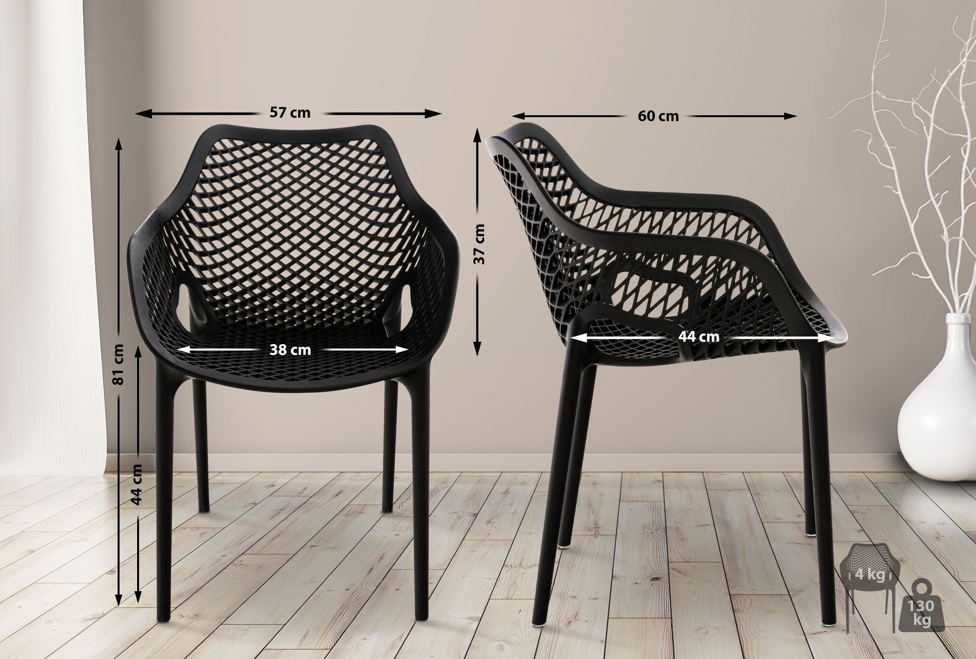 Juego de 4 Sillas Air XL