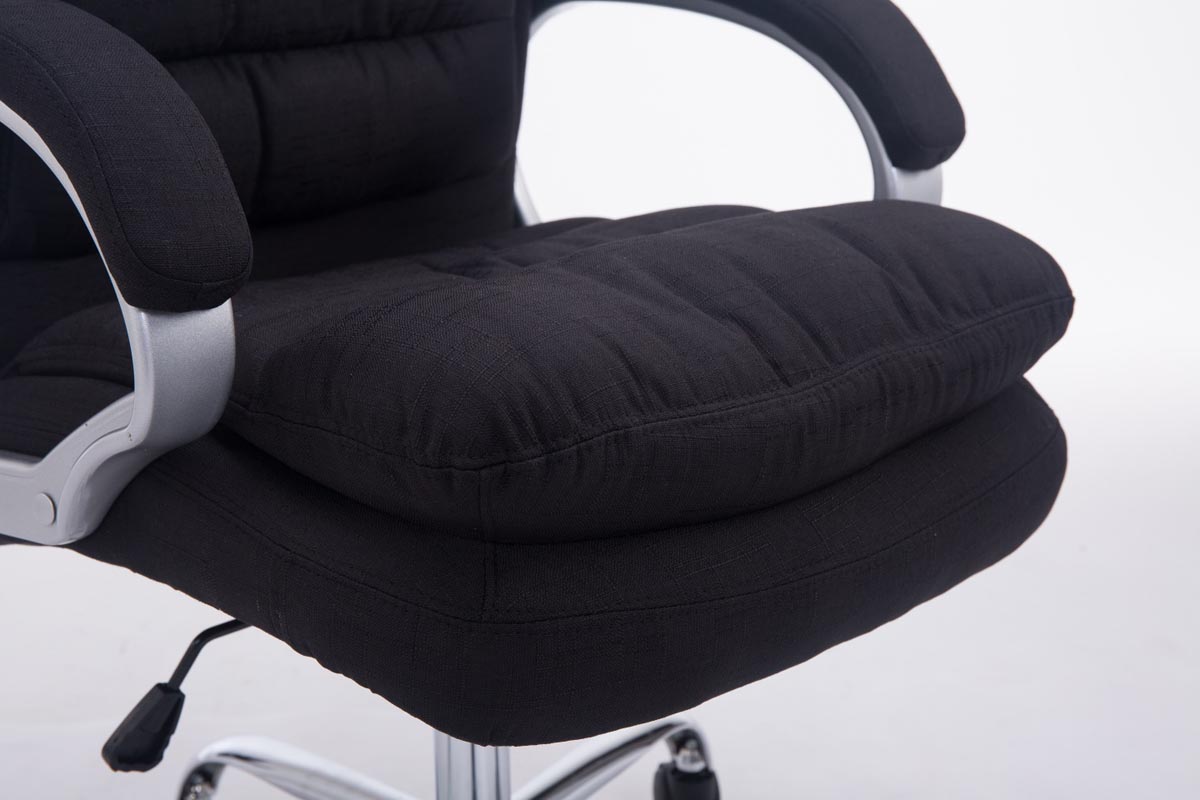 Silla de oficina XXL Vancouver tapizada en tela