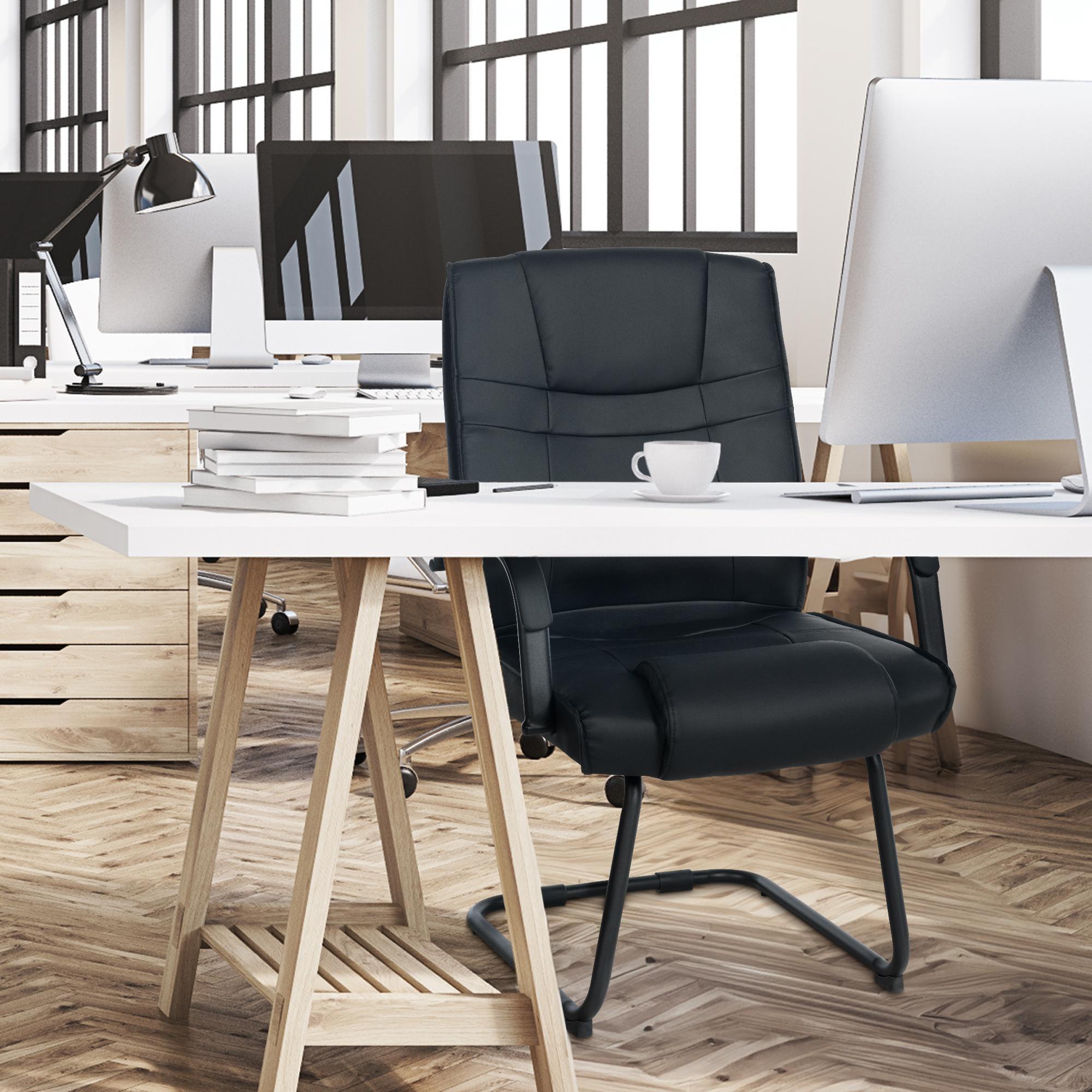 Set de 2 sillas cantilever XXL Attila en polipiel