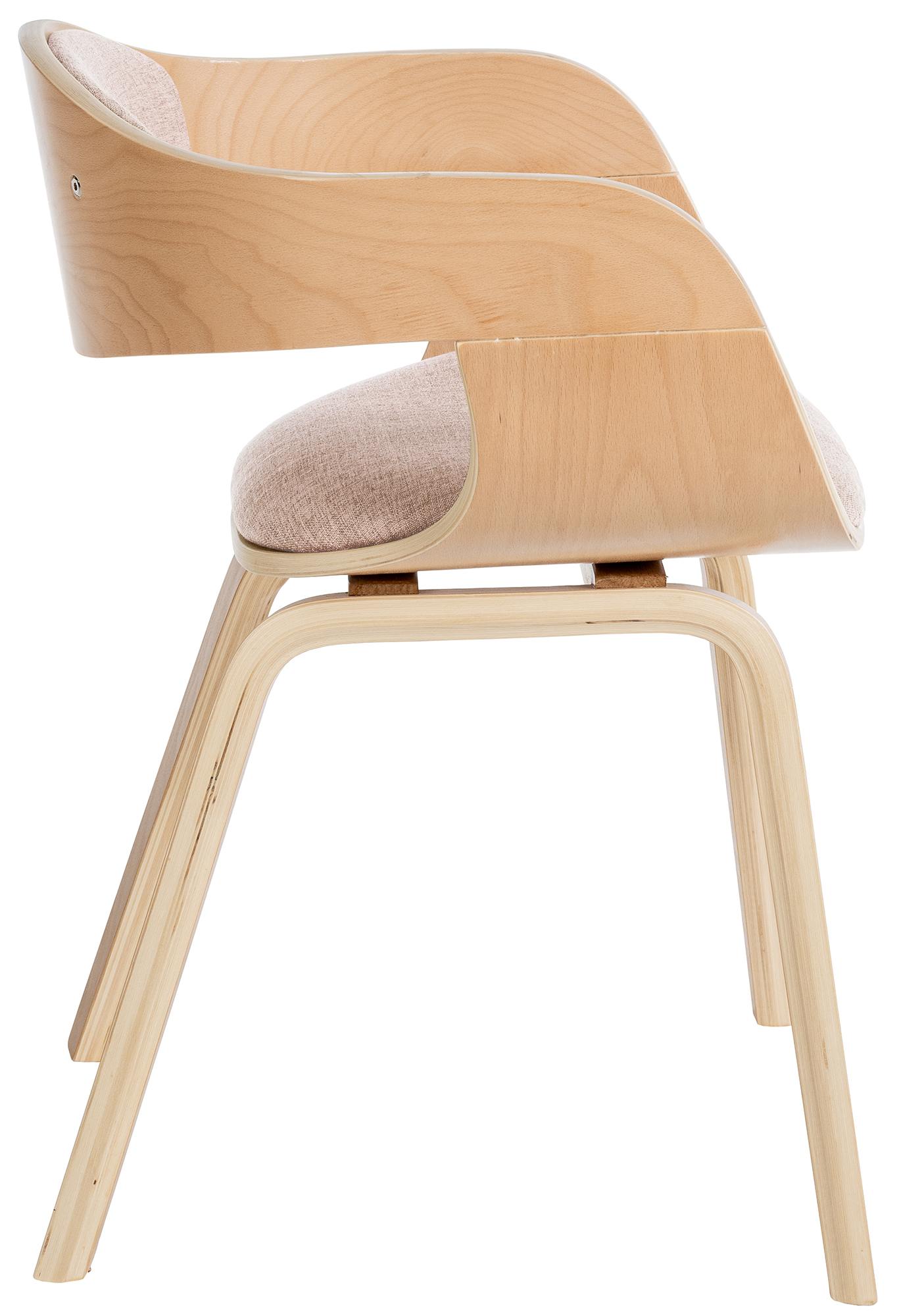 Set de 2 sillas de comedor Kingston de tela y madera