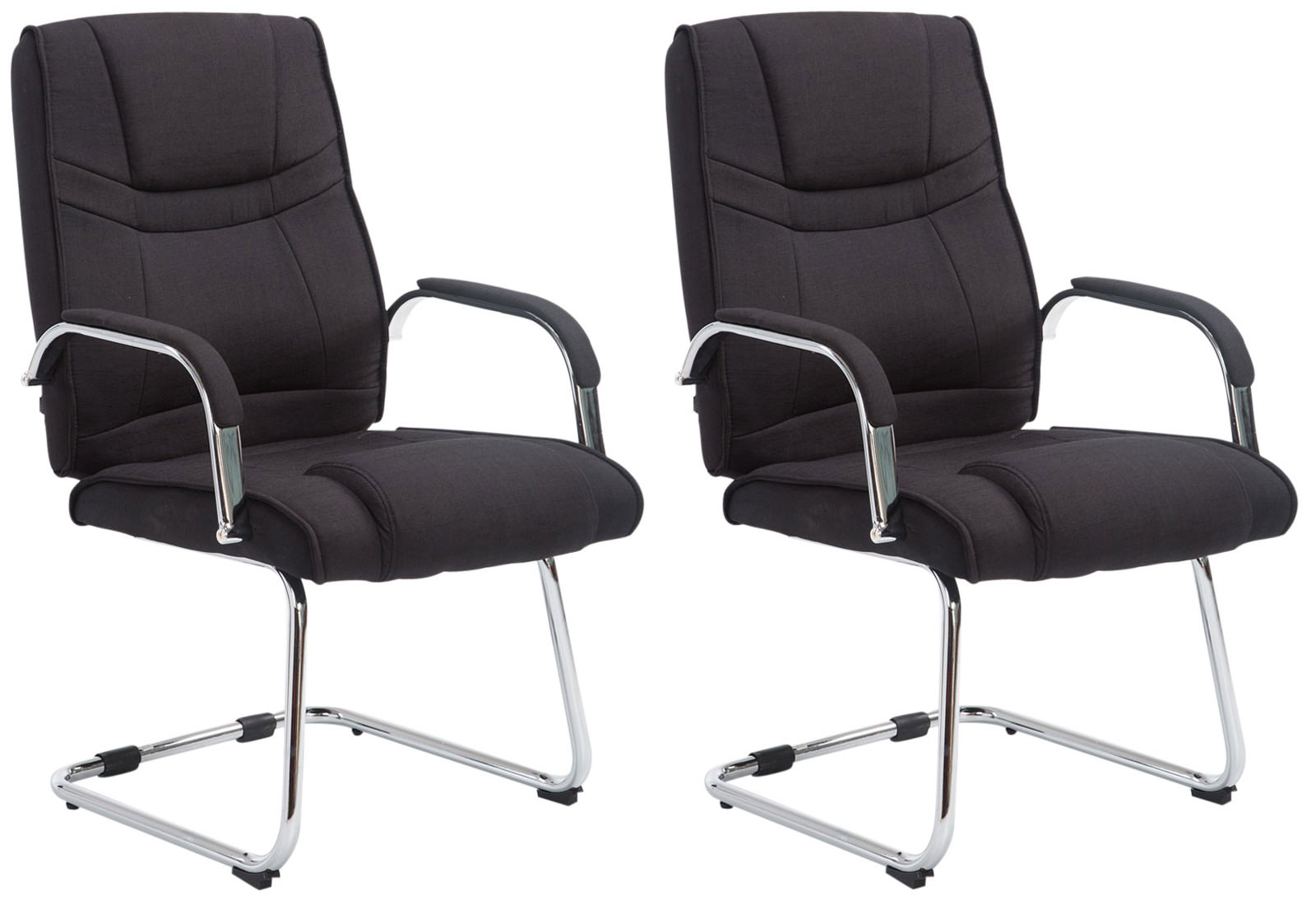 Set de 2 sillas cantilever XXL Attila en tela