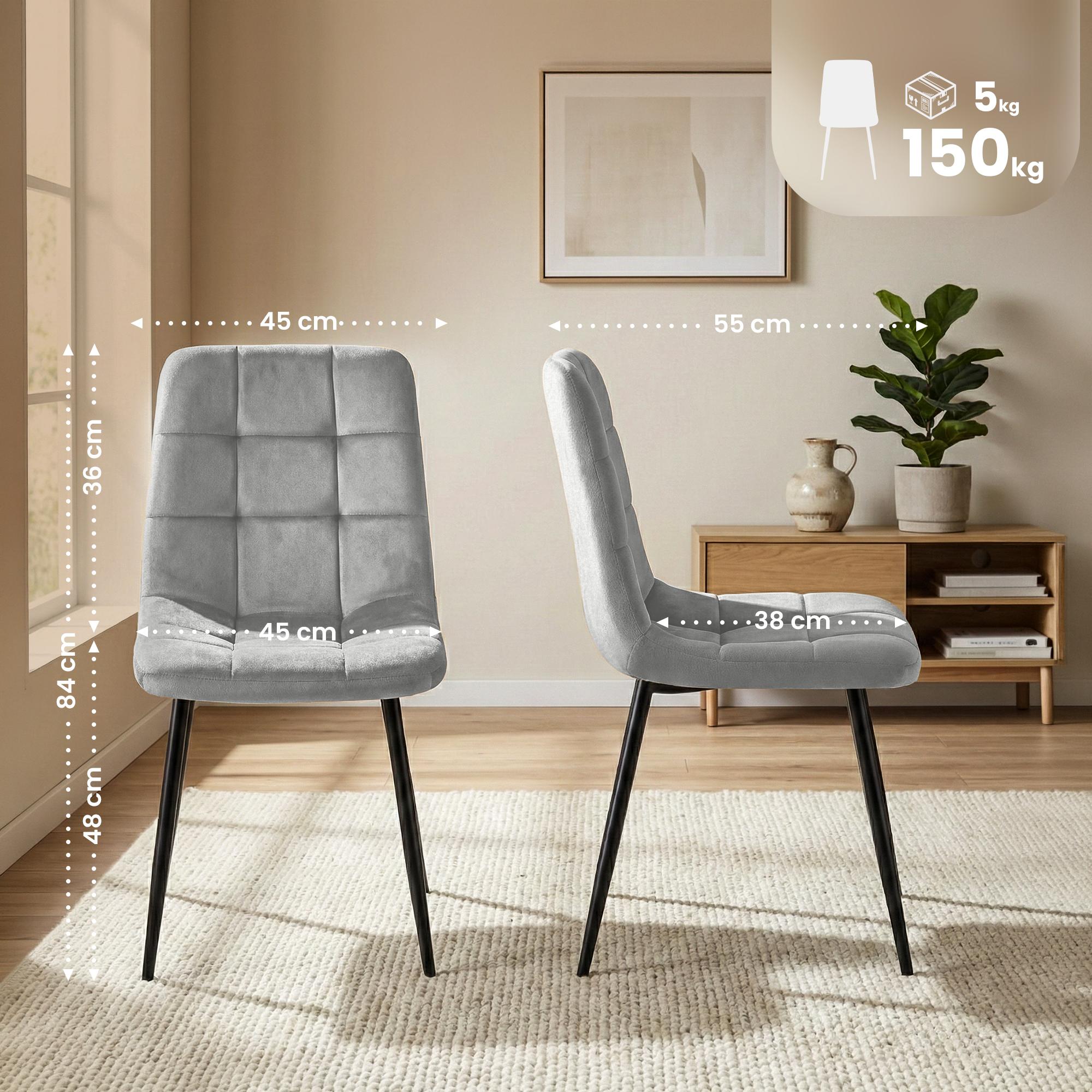 Juego de 4 sillas de comedor Antibes
