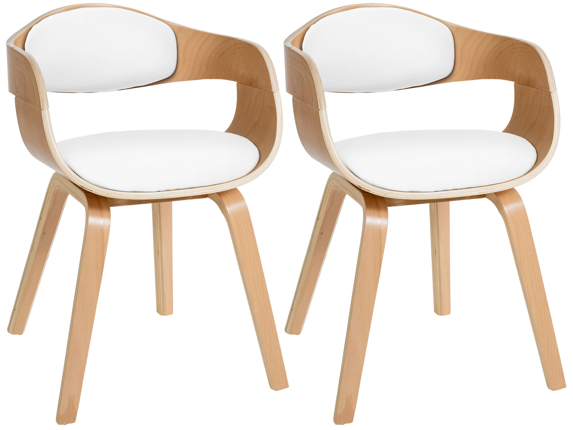 Set de 2 sillas de salón Kingston en polipiel