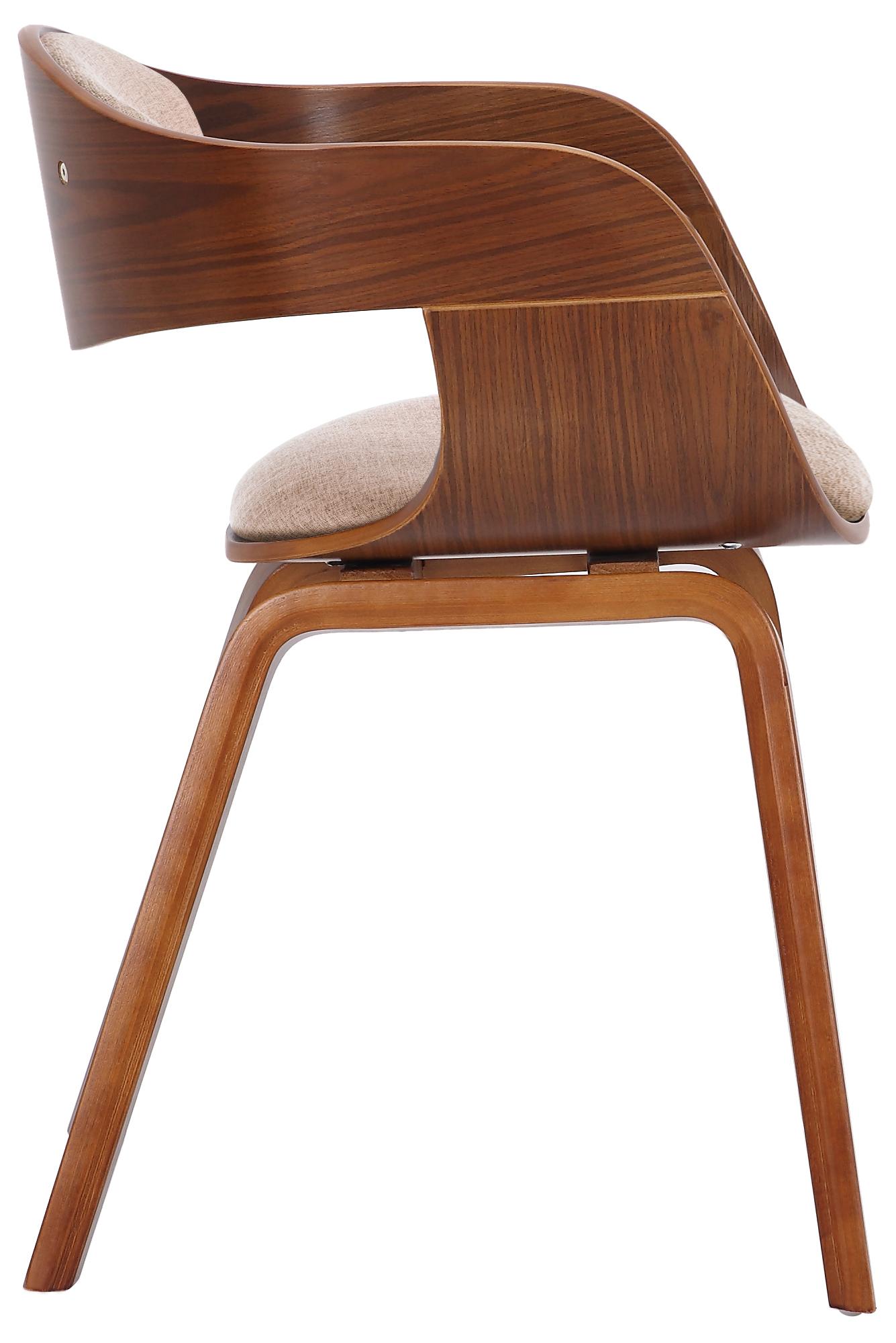 Set de 2 sillas de comedor Kingston de tela y madera