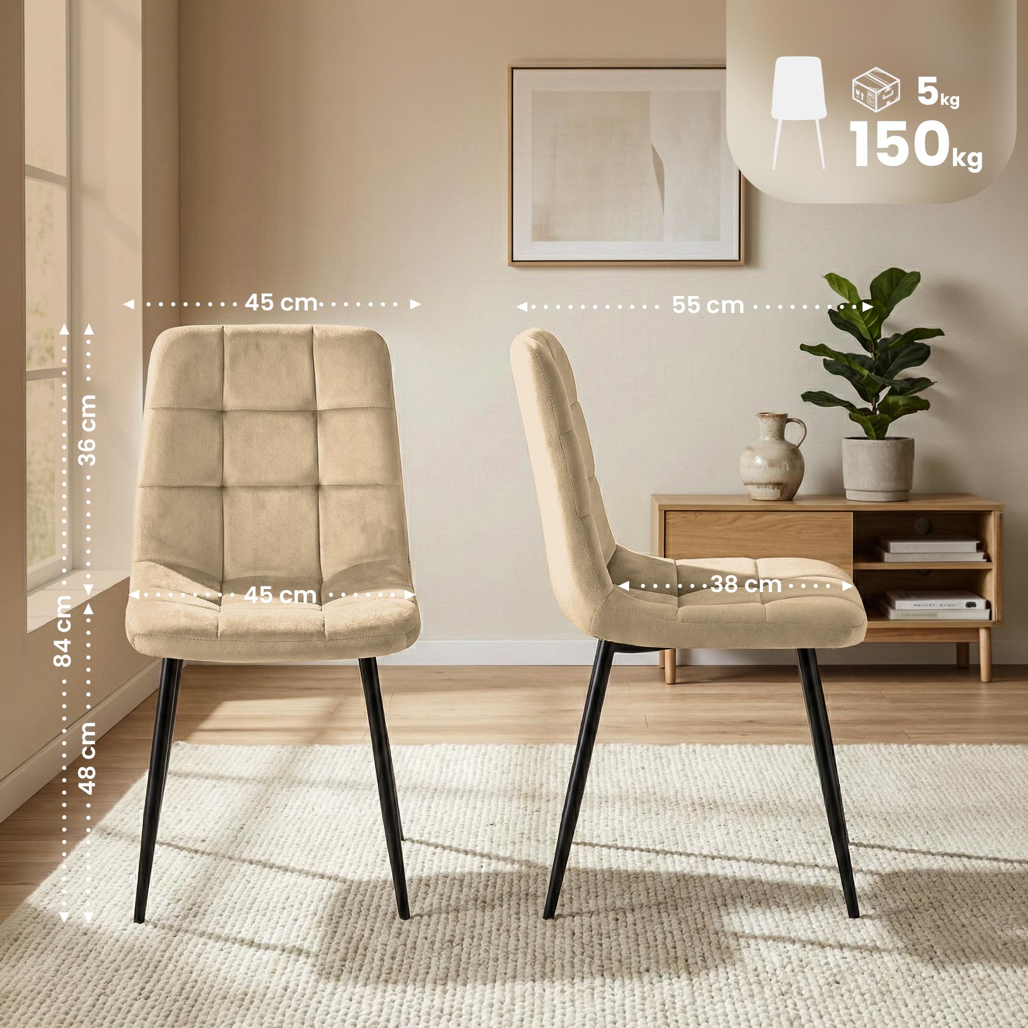 Juego de 4 sillas de comedor Antibes