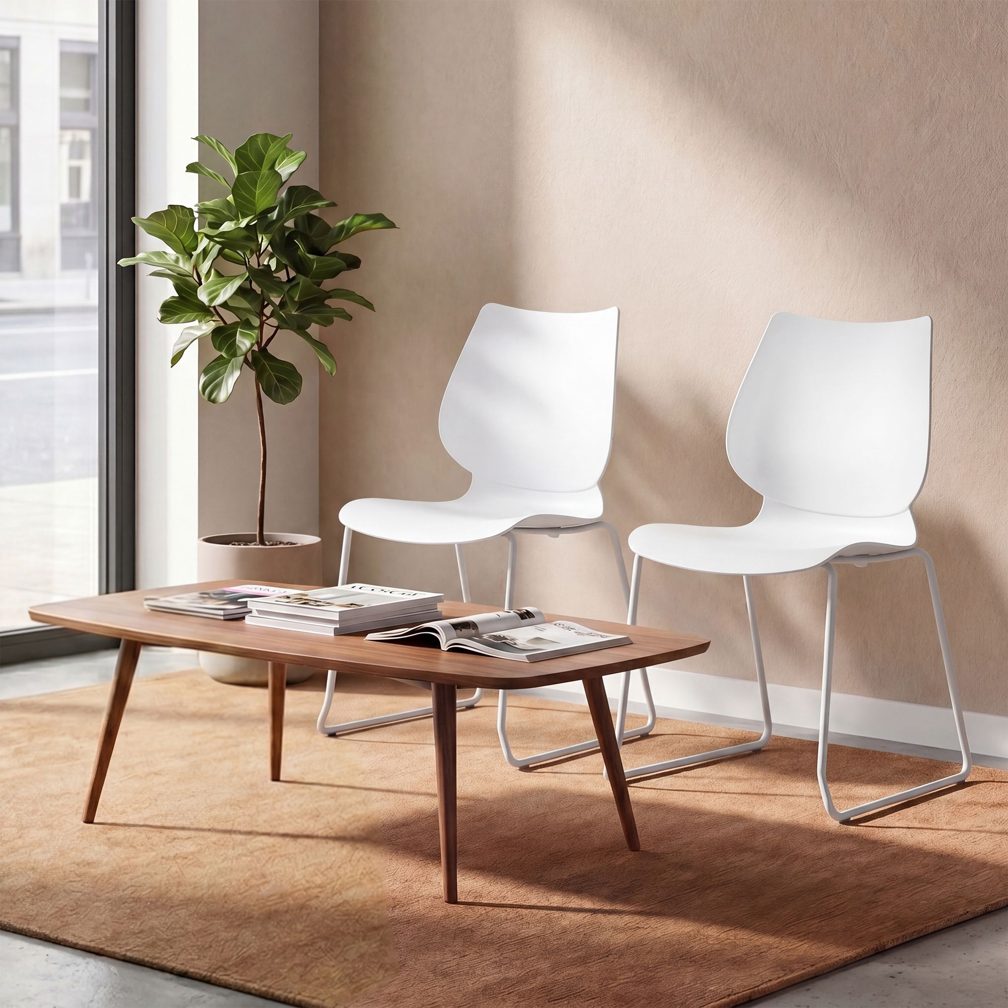 Set de 4 sillas apilables Houma