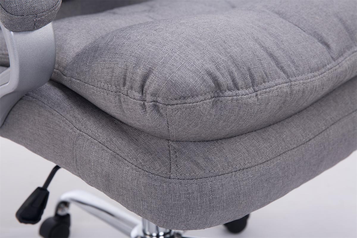 Silla de oficina XXL Vancouver tapizada en tela