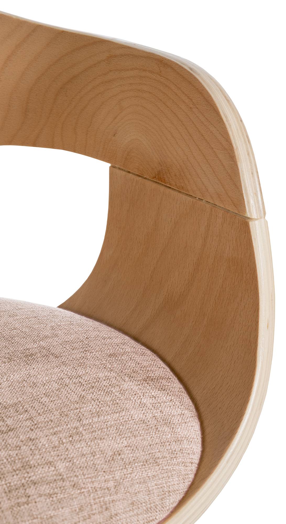 Set de 2 sillas de comedor Kingston de tela y madera