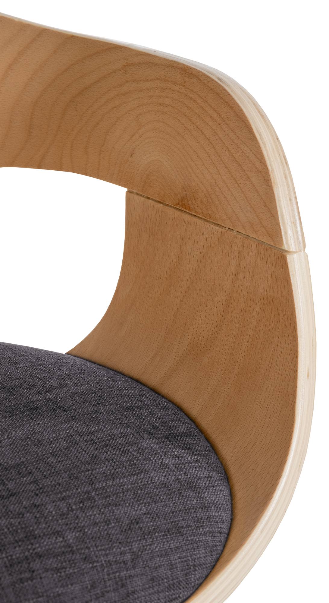Set de 2 sillas de comedor Kingston de tela y madera