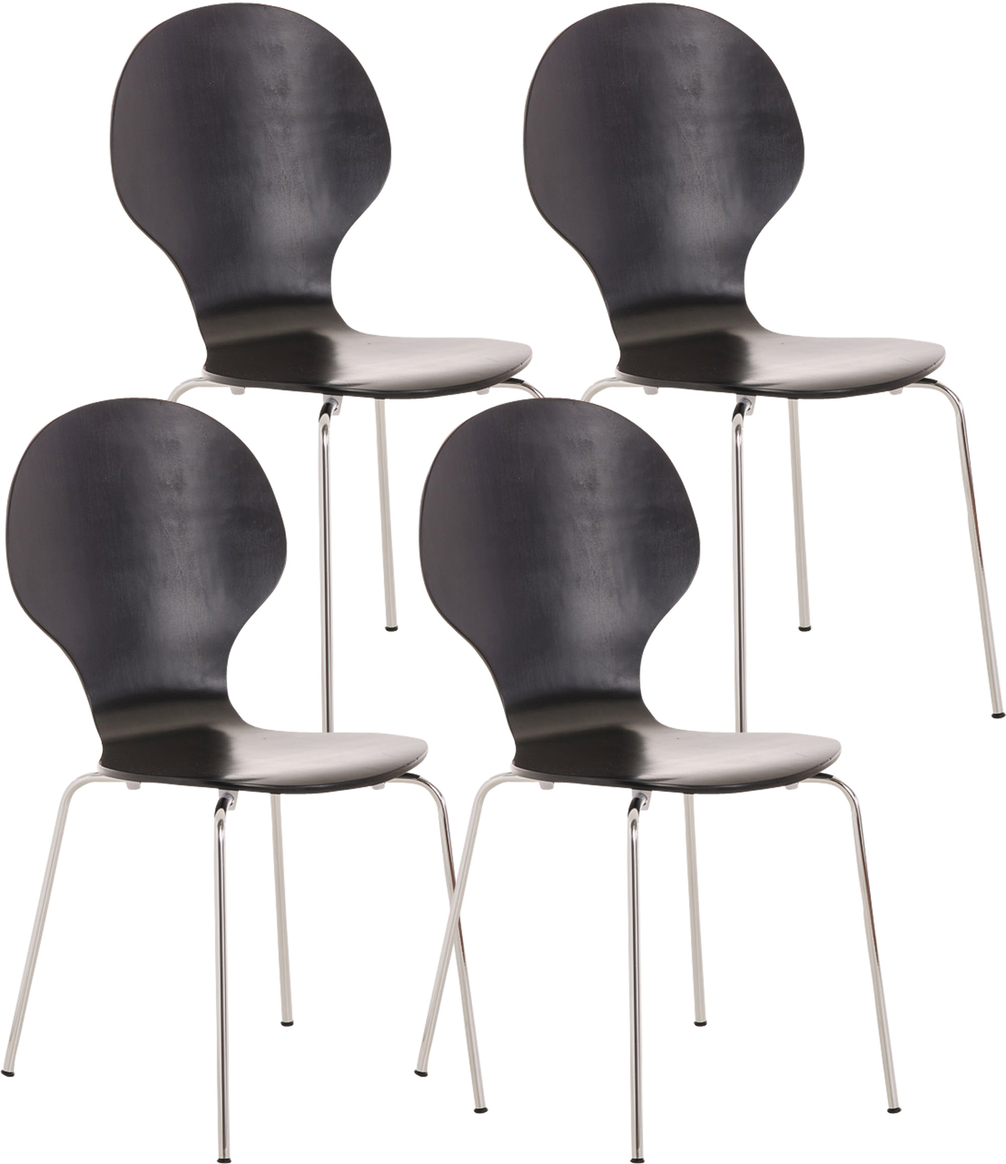 Set 4x Sillas de Visita Diego Apilable