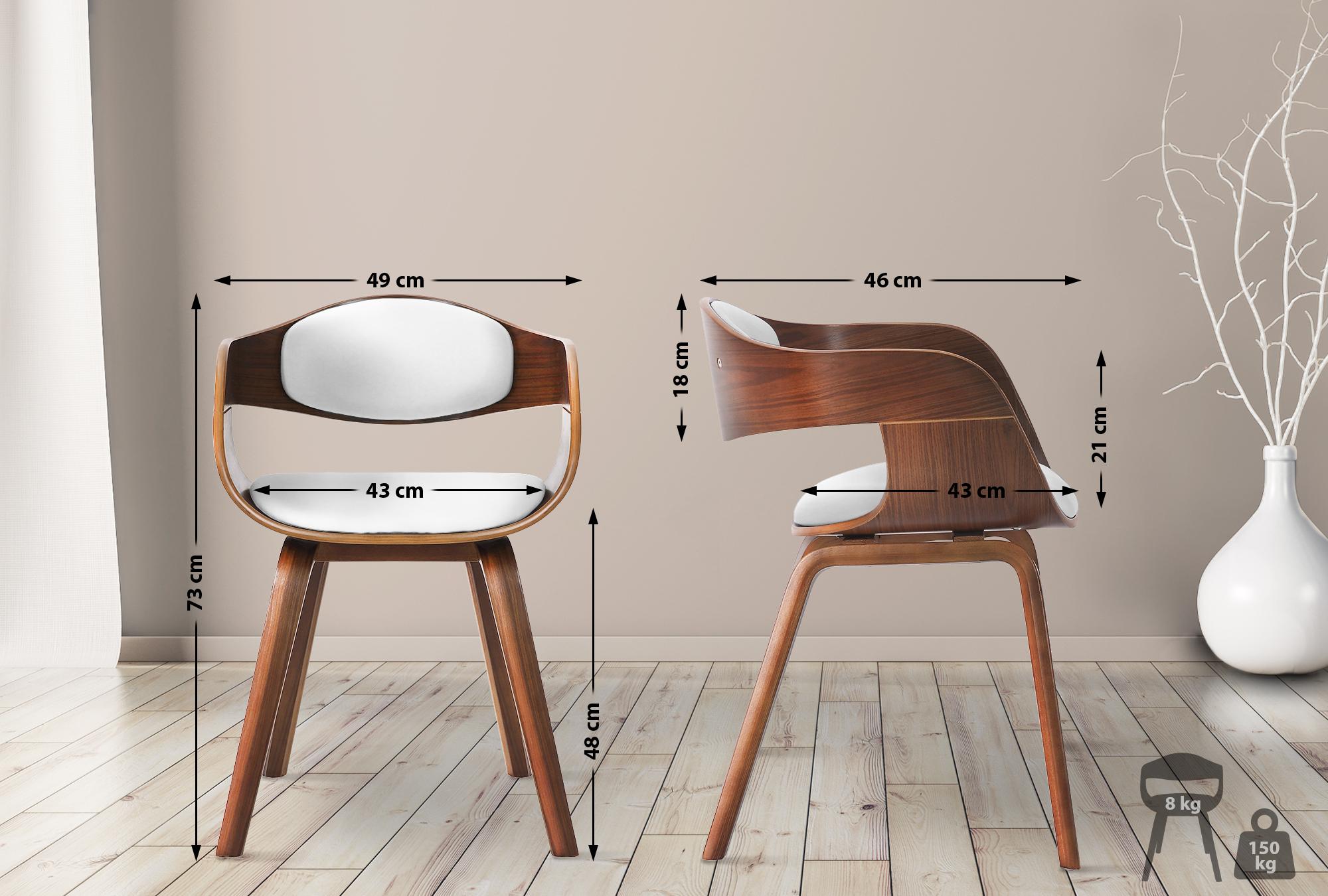 Set de 2 sillas de salón Kingston en polipiel