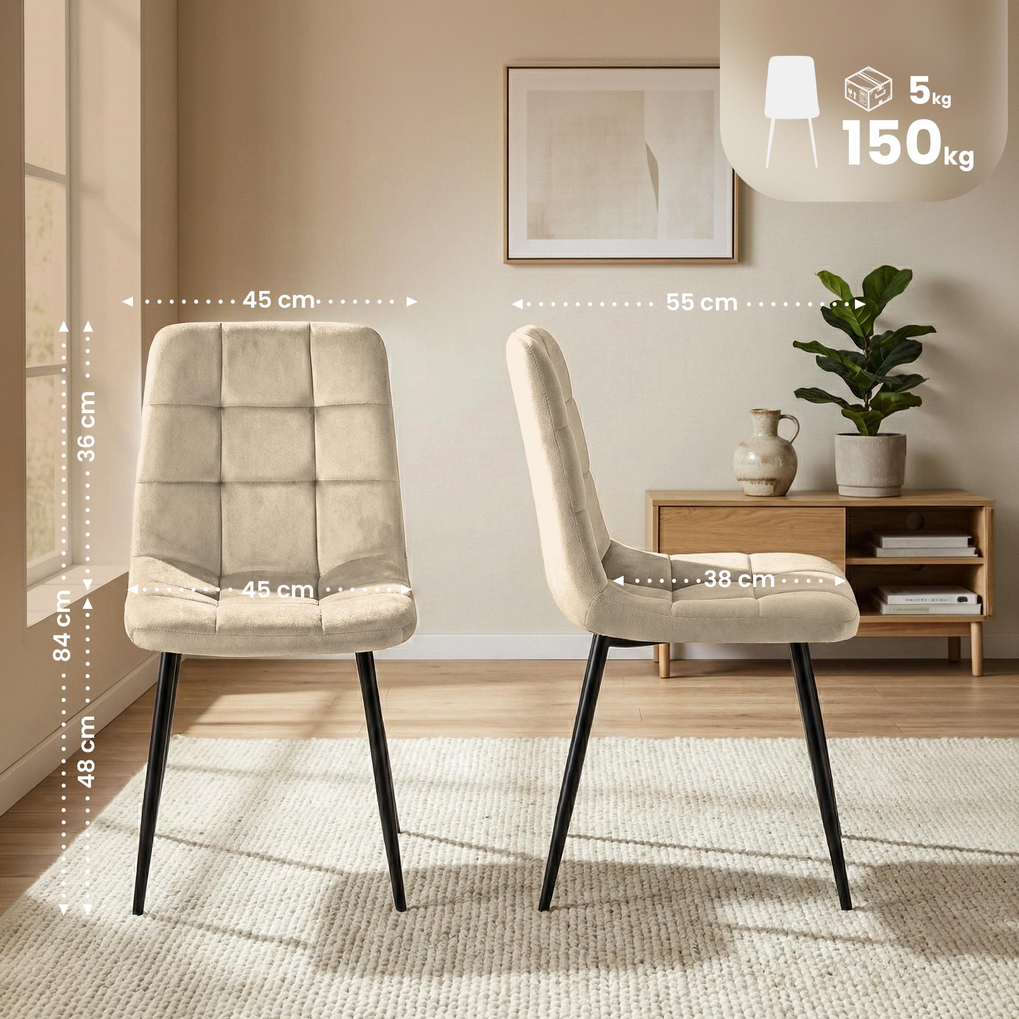 Juego de 4 sillas de comedor Antibes