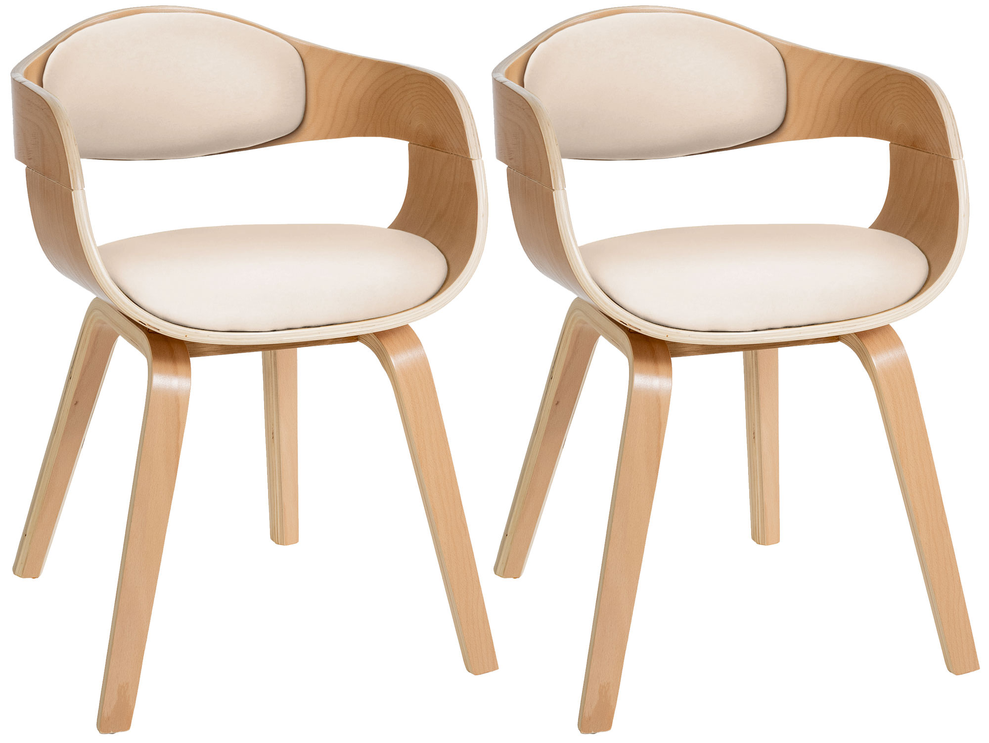 Set de 2 sillas de salón Kingston en polipiel