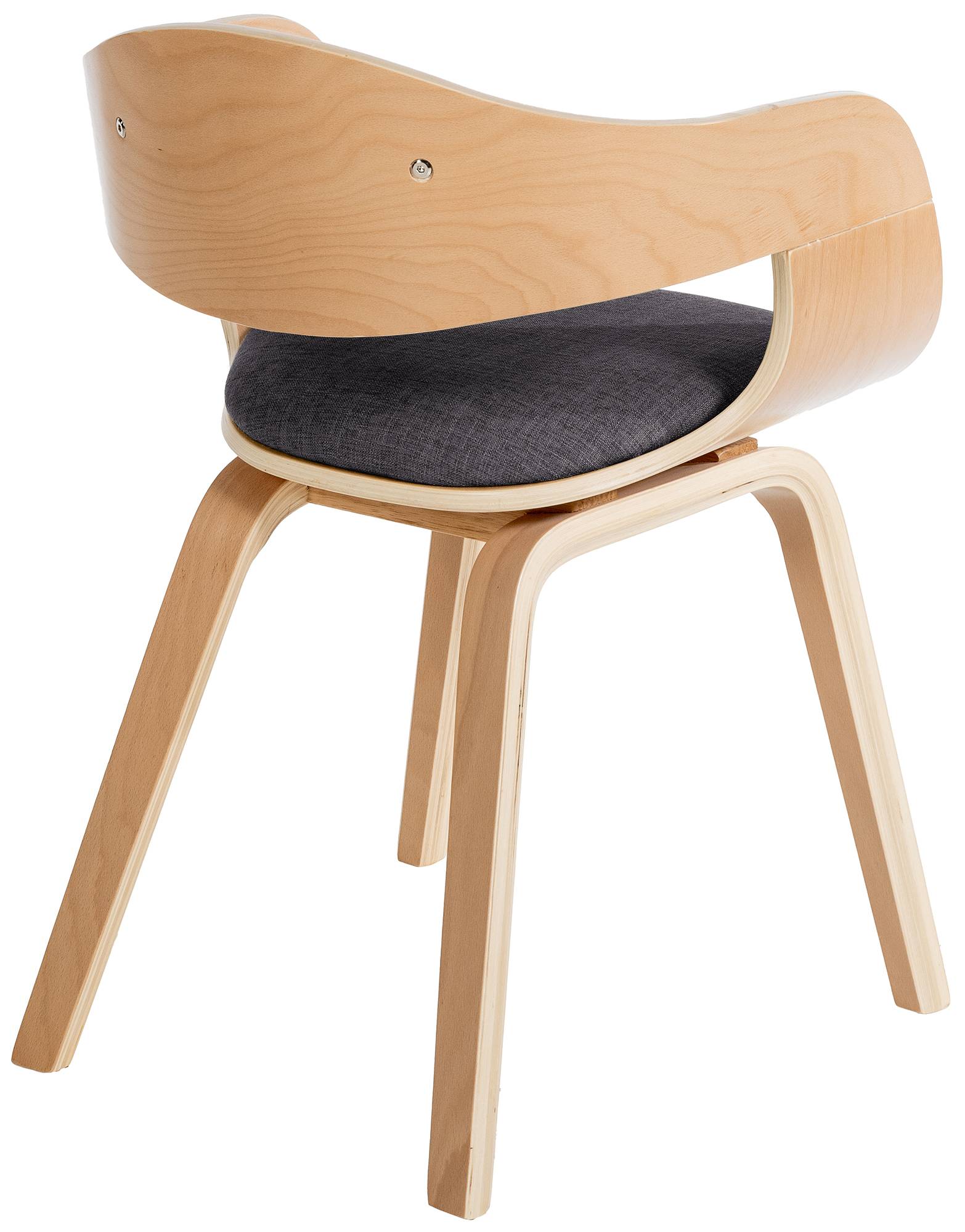 Set de 2 sillas de comedor Kingston de tela y madera